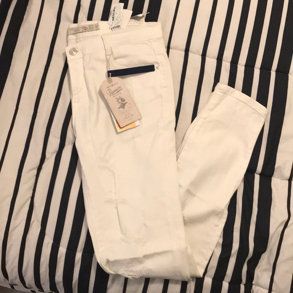 Zara white skinny jeans